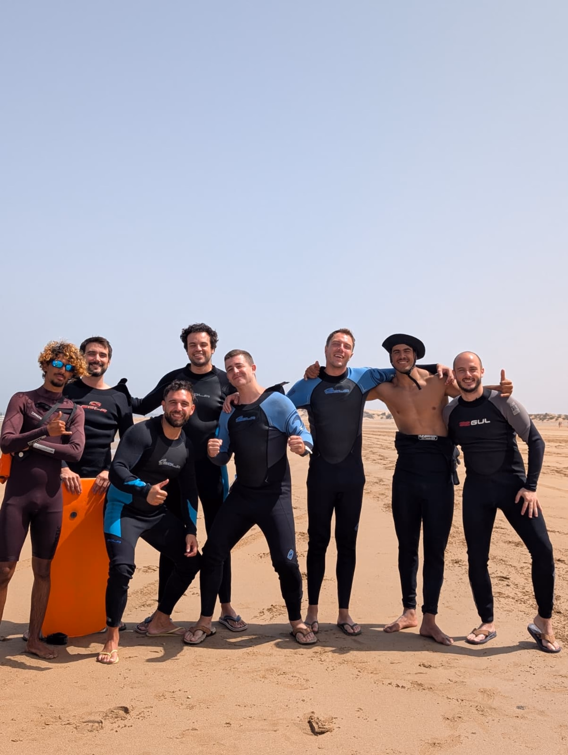 Surf group on the beach in Essaouira, Morocco